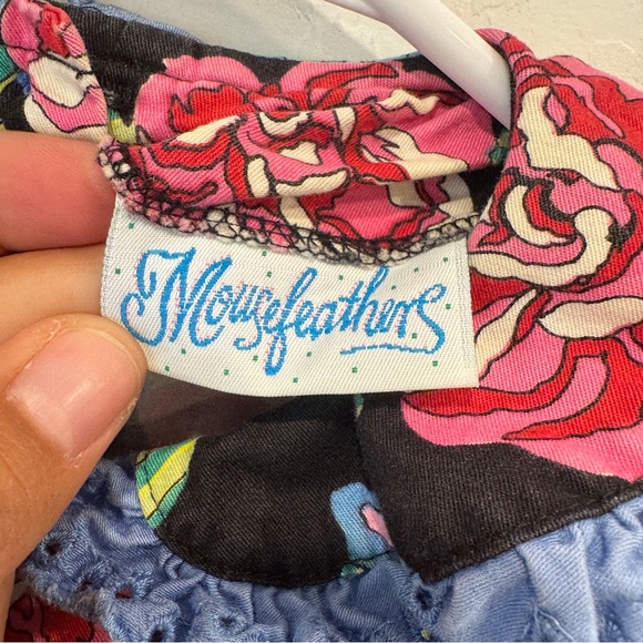 Vintage Mousefeathers Dress Girls 6 Floral Lace Trim Peasant Bohemian Pageant - Picture 6 of 10